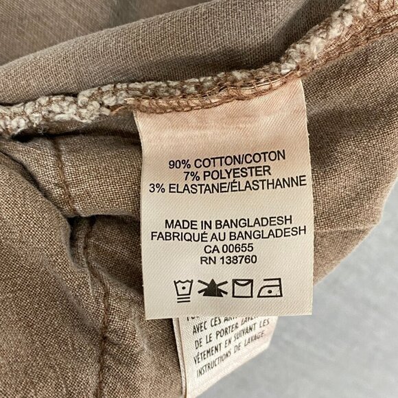 R Jeans Super High Rise Jeans Cropped Raw Hem Sz 34 Petite Skater Length Brown - Picture 6 of 11